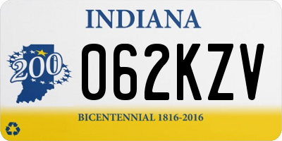 IN license plate 062KZV