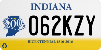 IN license plate 062KZY