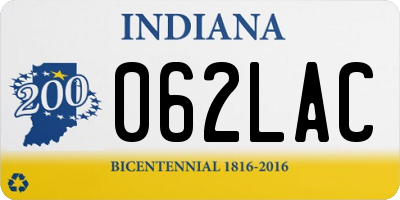 IN license plate 062LAC