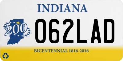 IN license plate 062LAD