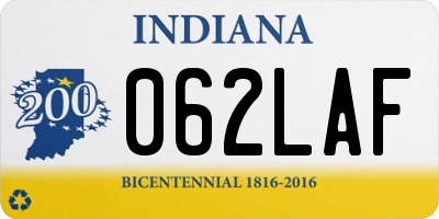 IN license plate 062LAF