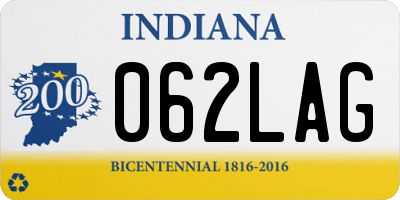 IN license plate 062LAG