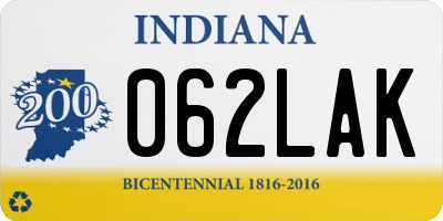 IN license plate 062LAK