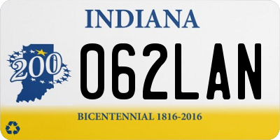 IN license plate 062LAN