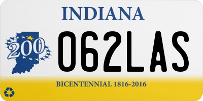 IN license plate 062LAS