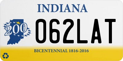 IN license plate 062LAT