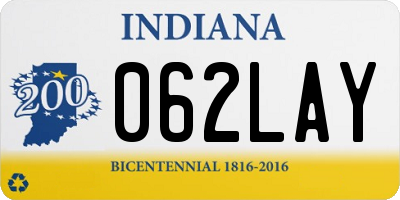 IN license plate 062LAY