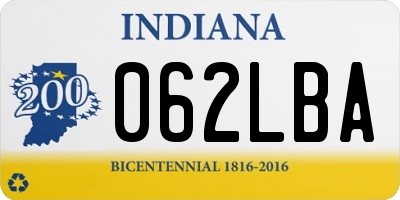 IN license plate 062LBA