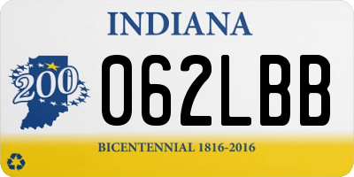 IN license plate 062LBB