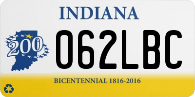 IN license plate 062LBC