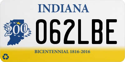 IN license plate 062LBE