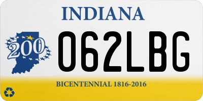 IN license plate 062LBG