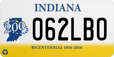 IN license plate 062LBO