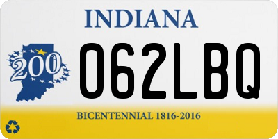 IN license plate 062LBQ