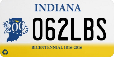 IN license plate 062LBS