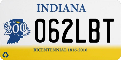 IN license plate 062LBT