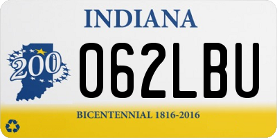IN license plate 062LBU
