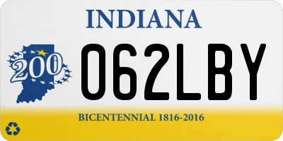 IN license plate 062LBY