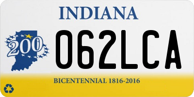 IN license plate 062LCA