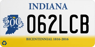 IN license plate 062LCB