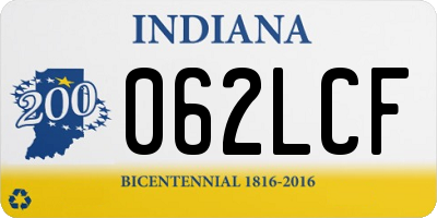 IN license plate 062LCF