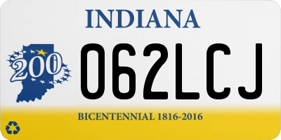 IN license plate 062LCJ