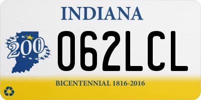 IN license plate 062LCL