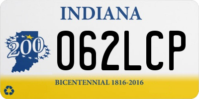 IN license plate 062LCP