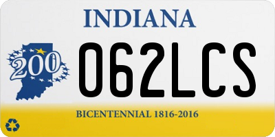 IN license plate 062LCS