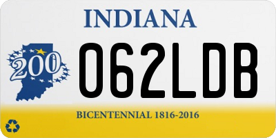 IN license plate 062LDB