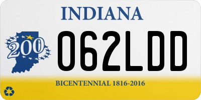 IN license plate 062LDD