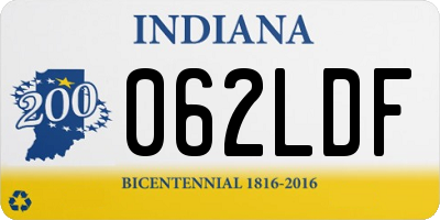 IN license plate 062LDF