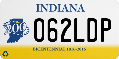 IN license plate 062LDP