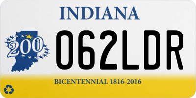 IN license plate 062LDR