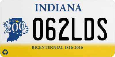 IN license plate 062LDS