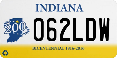 IN license plate 062LDW