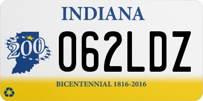 IN license plate 062LDZ