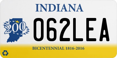 IN license plate 062LEA
