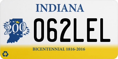 IN license plate 062LEL
