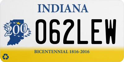 IN license plate 062LEW