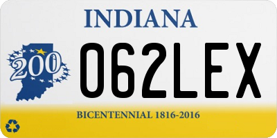 IN license plate 062LEX