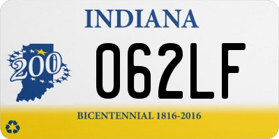 IN license plate 062LF