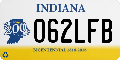 IN license plate 062LFB