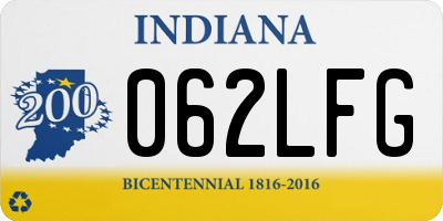 IN license plate 062LFG