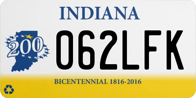 IN license plate 062LFK
