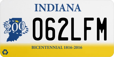 IN license plate 062LFM