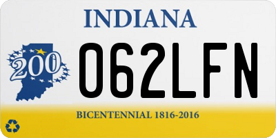 IN license plate 062LFN
