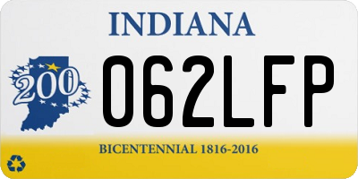 IN license plate 062LFP