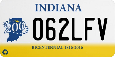 IN license plate 062LFV