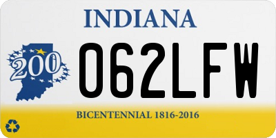 IN license plate 062LFW